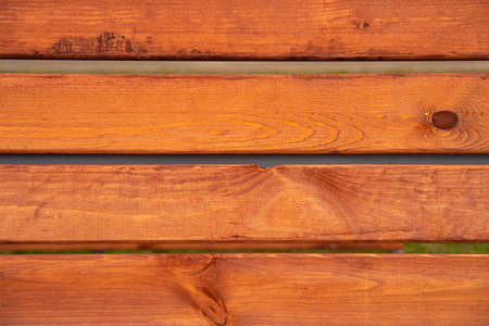 Frame Old Bench Wood Background. Shabby Paint Pine Panel. Brown Red Wooden Square Texture. Timber Isolated Wallpaper. Timber Hardwood Outdoor Horizontal Vertical Signboard.の写真素材