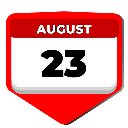 23 August vector icon calendar day. 23 date of august. Twenty third day of  august. 23th date number. 23 day calendar. Twenty three date. Flag of  Ukraine, Black Ribbon Day:: tasmeemME.com