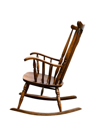 Vintage Damaged Rocking Chair - Left Sideの写真素材
