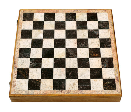 Old Decorative Chessboard in Perspective