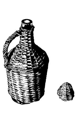 Demijohn with the Capのイラスト素材