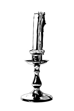 Candle Melting on the Stylized Standのイラスト素材