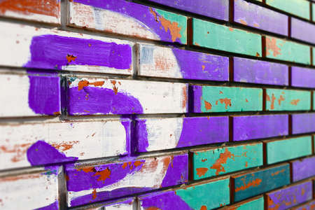 Colored Graffiti Countdown to 5 Number 5の写真素材