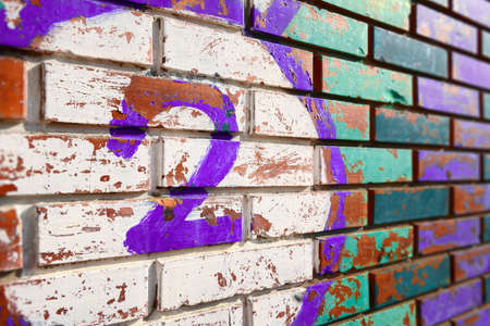 Colored Graffiti Countdown to 5 Number 2の写真素材
