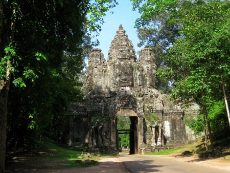 Gate of Angkor Thomの写真素材