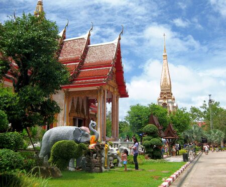Wat Chalong is the most important of the 29 buddhist temples of Phuket, Thailand のeditorial素材