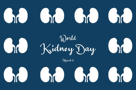 World Kidney day vector design. International day for kidney disease awareness. Kidney logo frame. Medical t-shirt design, poster, and cover designのイラスト素材