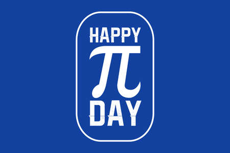 World Pi Day flat design vector illustration on blue backgroundのイラスト素材
