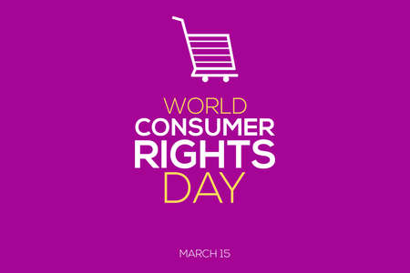 World consumer rights day 15 march. logo design. Poster, banner, notice design for the business shop. T-shirt and e-shopのイラスト素材