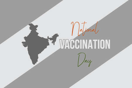 National Vaccination day. Indian national map. vaccine awareness.のイラスト素材