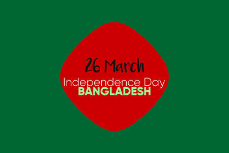 Independence Day of Bangladesh. In 1971, on March 26 Independence from Pakistan.のイラスト素材