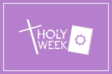 Holy Week Illustration. Holy week catholic tradition. vector illustration for Christian religious occasionsのイラスト素材