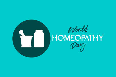 Vector graphic of world homoeopathy day. Good vector for world homoeopathy day celebration. Healthcare flat design.のイラスト素材