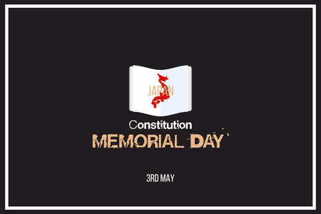 Japan constitution memorial day vector design. A day dedicated to peace typography.のイラスト素材