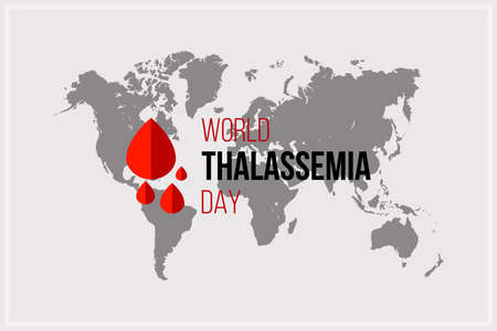 Vector illustration on the theme of world Thalassemia day. Thalassemias are inherited blood disorders characterized by decreased hemoglobin productionのイラスト素材