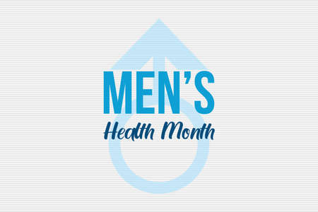 Men's Health Month in June. Health education campaign. Celebrated every year in June. Medical concept. Care and health for men. Poster, card, banner, and background. Vector illustration.のイラスト素材