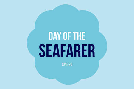 Day of the Seafarer typography on blue background - vector design.のイラスト素材