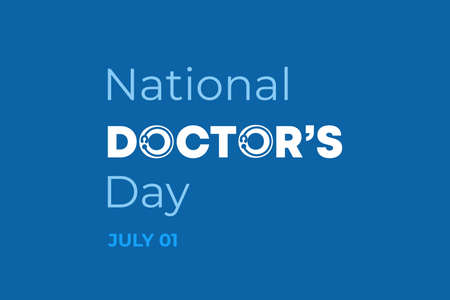 National Doctor's Day - Vector Illustration. 
Stethoscope medical equipment symbol.のイラスト素材