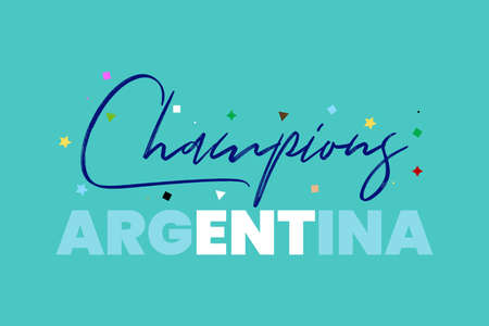 Game Champions Argentina. Football tournament final match champions.のイラスト素材