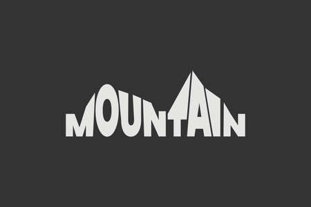 Mountain wordmark . Mount typography .のイラスト素材