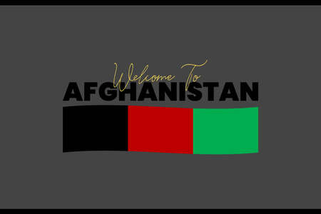 Welcome to Afghanistan typography vector designのイラスト素材