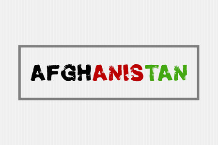 Afghanistan typography vector background design.Â のイラスト素材