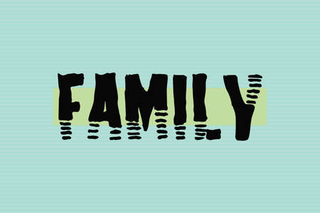 Family Typography text vector design.Â  Family t-shirt, and poster design.のイラスト素材