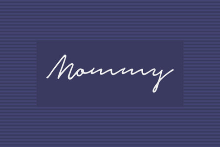 Mommy signature typography t-shirt design.のイラスト素材