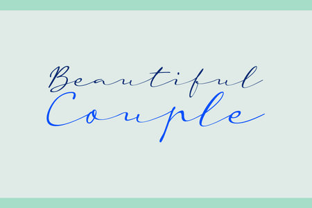 Beautiful Couple typography t-shirt design.Â Â  Beautiful couple signature typography.Â 
