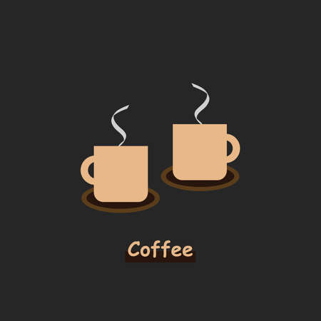 Hot Coffee cup vector illustration.Â  Tea cup symbols design.Â のイラスト素材