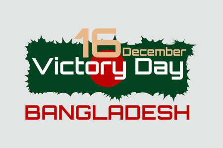 16 December, Victory Day Bangladesh.Â  Bangladesh Flag concept. Liberation War.のイラスト素材