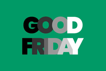 Good Friday Bold flat typography vector illustration. Holiday for spiritual lifeのイラスト素材