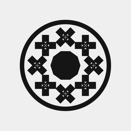 Tiles,Â  plate, ceramics,Â  and wall Mandala design.Â  Black Mandala illustration on white backgroundのイラスト素材