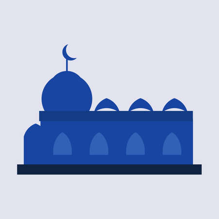 Modern Flat Islamic Mosque Architecture Building, Islamic Graphic Related Assets. Masjid symbol design.Â のイラスト素材