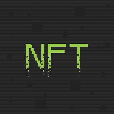 NFT typography text vector design. NFT text t-shirt design.Â のイラスト素材