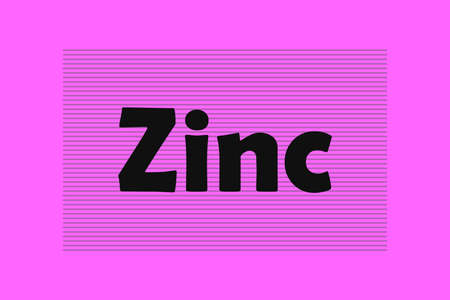 Zinc bold flat typography text vector illustration.Â  Healthcare conceptual vector designのイラスト素材