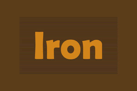 Iron bold flat typography text vector illustration.Â  Healthcare conceptual vector designのイラスト素材
