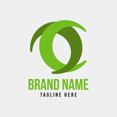 Heart Relation,Â  connection,Â  unity, and together conceptual vector logo design.Â  Combine business or company type iconic brand logo. CC or O letter logotype icon.のイラスト素材