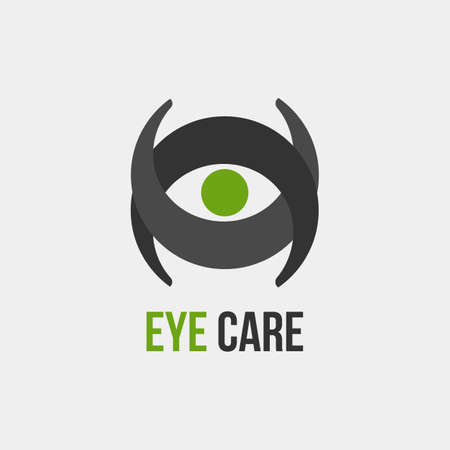 Eye Conceptual logo vector design. Eye Care, Hospital concept logo. Healthcare symbol design. Body part vector illustration.Â のイラスト素材