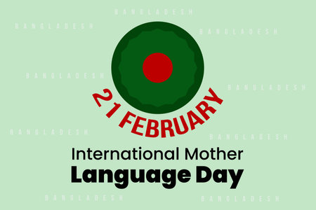 International Mother Language day.Â  21 February,Â  National holiday. Bangladesh national flag concept.のイラスト素材