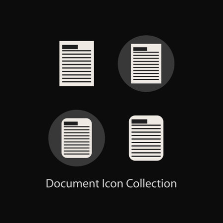 Document icon collection vector illustration. Educational concept document symbol or sign design.のイラスト素材