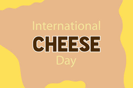 International Cheese Day typography vector poster, banner, sticker, and t-shirt design.Â のイラスト素材