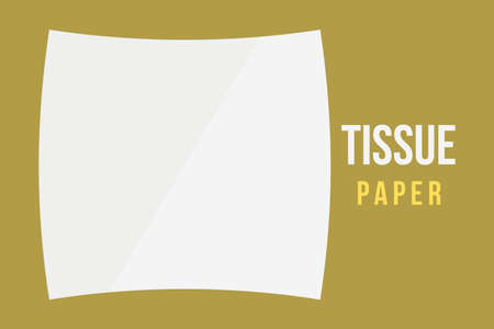 White Tissue Paper symbol vector illustration. Tissue Sign for poster, banner design.のイラスト素材