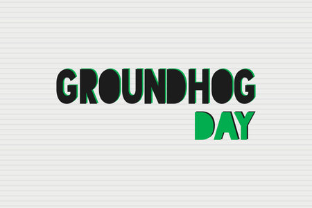 Groundhog day typography text vector designのイラスト素材