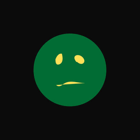 Emoji icon vector illustration. Sad reaction symbol vector design.のイラスト素材
