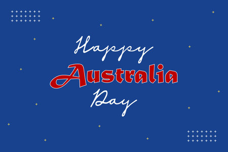 Happy Australia Day typography text vector design.のイラスト素材
