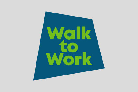 Walk to work typography text poster, banner,Â  and t-shirt design.のイラスト素材