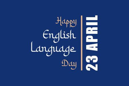 Happy English Language Day. Arabic style typography vector design. 23 April English language day celebration.のイラスト素材