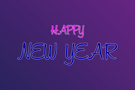 Happy New Year typography vector design. Text on pink background. Celebrate the new year festival. Happy New Year typography poster, and t-shirt design. Wishing all by text messageのイラスト素材