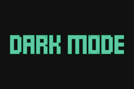 DARK MODE text on black background. Green Text dark mode typography vector illustration.のイラスト素材